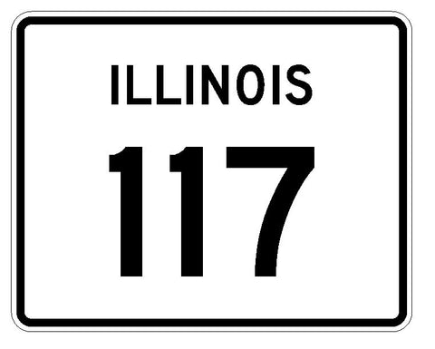 Illinois State Route 117 Sticker R4384 Highway Sign Road Sign Decal