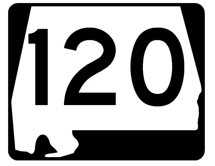 Alabama State Route 120 Sticker R4516 Highway Sign Road Sign Decal