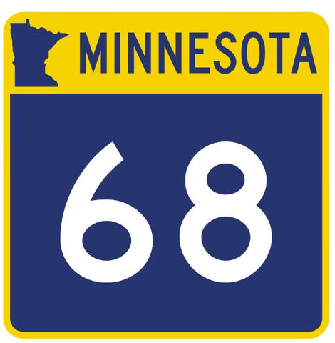 Minnesota State Highway 68 Sticker Decal R4916 Highway Route Sign