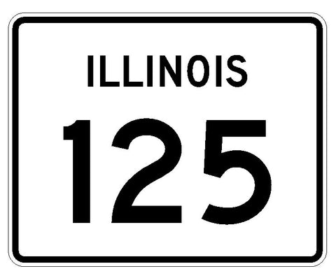 Illinois State Route 125 Sticker R4391 Highway Sign Road Sign Decal