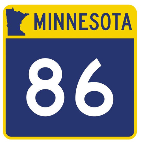 Minnesota State Highway 86 Sticker Decal R4928 Highway Route Sign