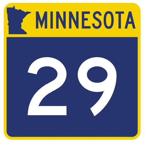 Minnesota State Highway 29 Sticker Decal R4725 Highway Route Sign