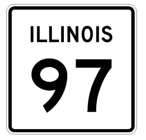 Illinois State Route 97 Sticker R4365 Highway Sign Road Sign Decal