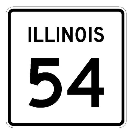 Illinois State Route 54 Sticker R4337 Highway Sign Road Sign Decal