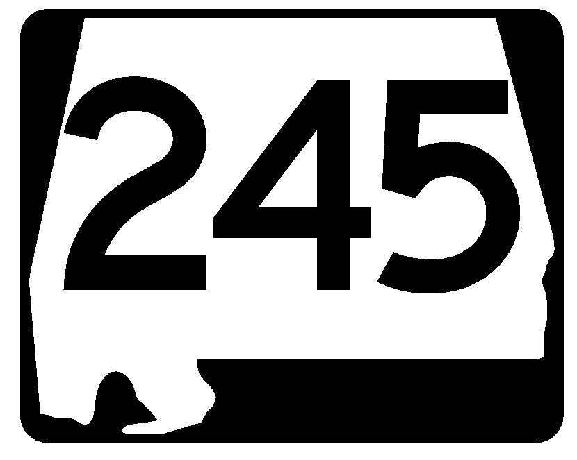 Alabama State Route 245 Sticker R4673 Highway Sign Road Sign Decal