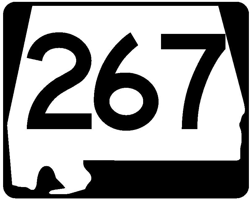 Alabama State Route 267 Sticker R4685 Highway Sign Road Sign Decal
