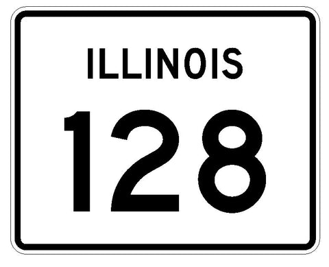 Illinois State Route 128 Sticker R4394 Highway Sign Road Sign Decal
