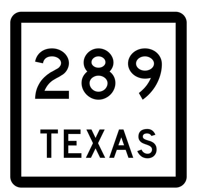 Texas State Highway 289 Sticker Decal R2584 Highway Sign