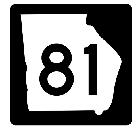 Georgia State Route 81 Sticker R3626 Highway Sign