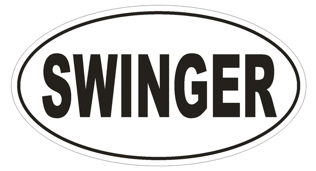 SWINGER Oval Bumper Sticker or Helmet Sticker D1894 Euro Oval - Winter Park Products