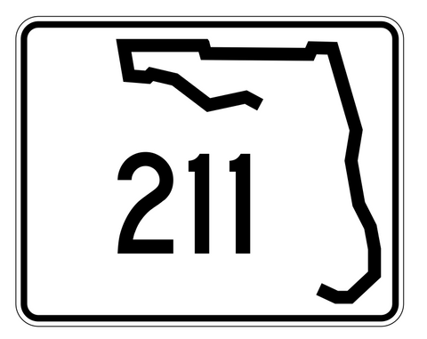 Florida State Road 211 Sticker Decal R1500 Highway Sign - Winter Park Products