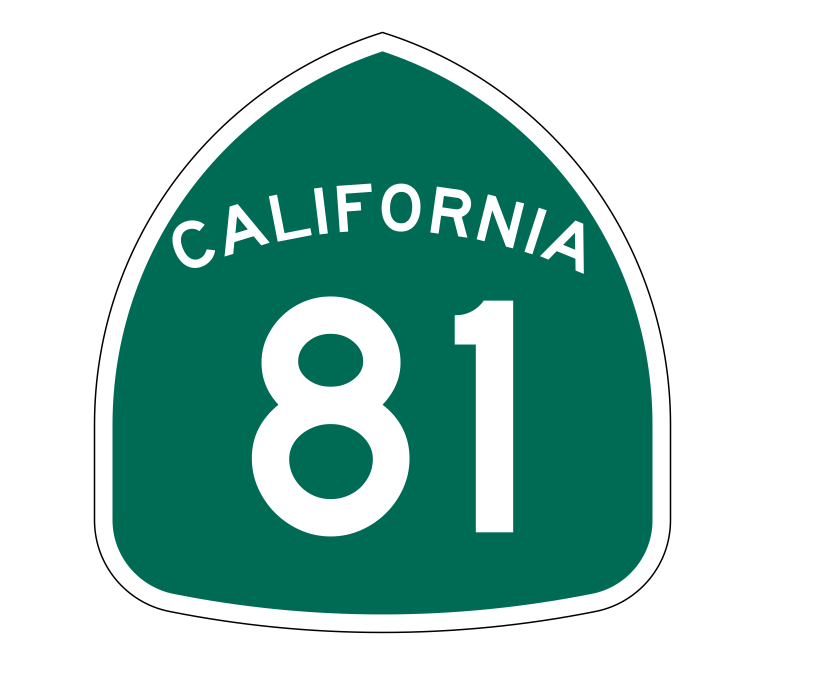 California State Route 81 Sticker Decal R1165 Highway Sign - Winter Park Products