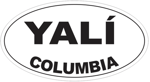 Yali Columbia Oval Bumper Sticker or Helmet Sticker D4252