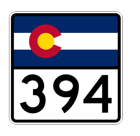 Colorado State Highway 394 Sticker Decal R2252 Highway Sign - Winter Park Products