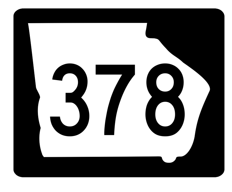 Georgia State Route 378 Sticker R4039 Highway Sign Road Sign Decal