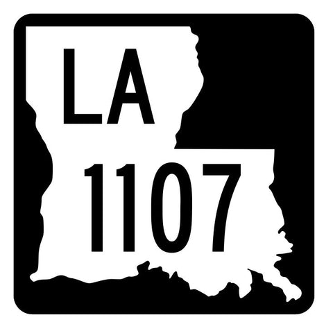 Louisiana State Highway 1107 Sticker Decal R6354 Highway Route Sign