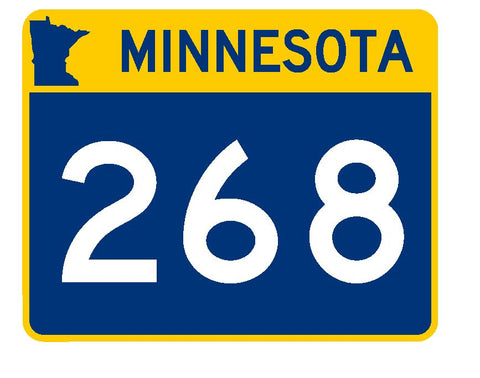 Minnesota State Highway 268 Sticker Decal R3361 Highway Sign Road Sign