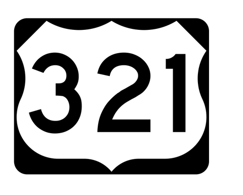 US Route 321 Sticker R2181 Highway Sign Road Sign - Winter Park Products