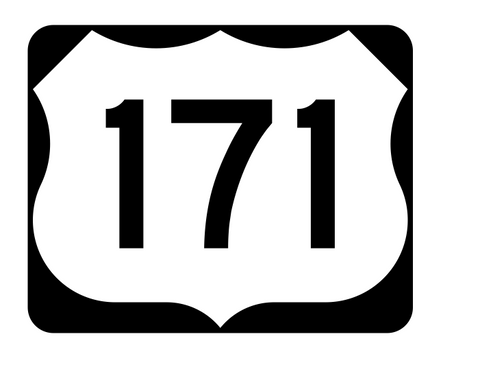 US Route 171 Sticker R2125 Highway Sign Road Sign - Winter Park Products