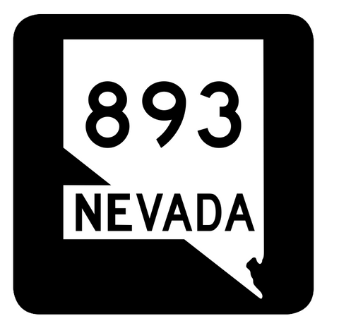 Nevada State Route 893 Sticker R3169 Highway Sign Road Sign