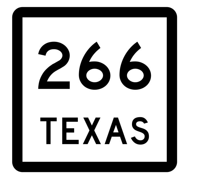 Texas State Highway 266 Sticker Decal R2561 Highway Sign