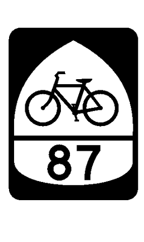 US Bicycle Route 87 Sticker R3181 Highway Sign