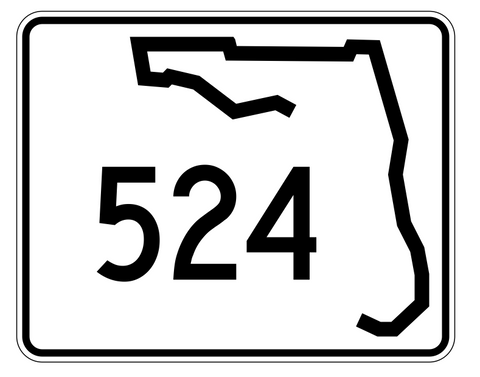 Florida State Road 524 Sticker Decal R1599 Highway Sign - Winter Park Products