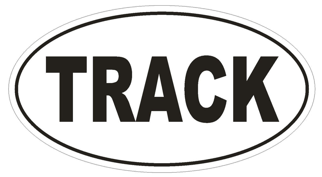 TRACK Oval Bumper Sticker or Helmet Sticker D1924 Euro Oval - Winter Park Products
