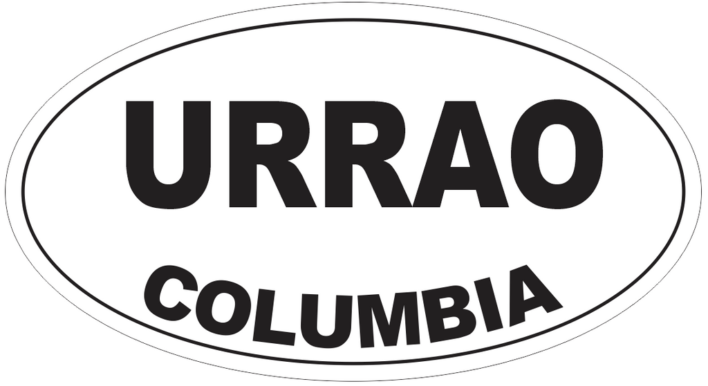 Urrao Columbia Oval Bumper Sticker or Helmet Sticker D4247