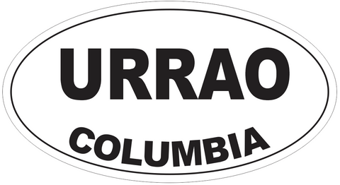 Urrao Columbia Oval Bumper Sticker or Helmet Sticker D4247