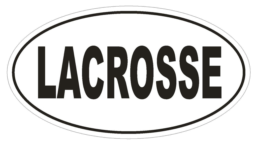 LACROSSE Oval Bumper Sticker or Helmet Sticker D2007 Euro Oval - Winter Park Products