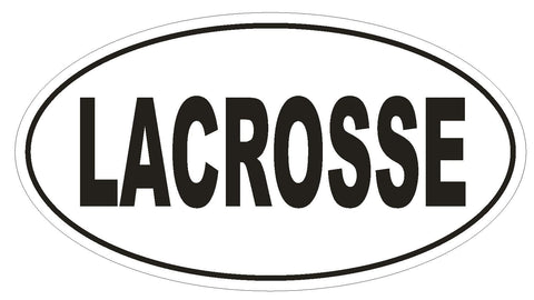 LACROSSE Oval Bumper Sticker or Helmet Sticker D2007 Euro Oval - Winter Park Products