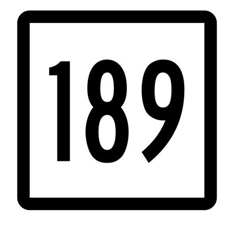 Connecticut State Highway 189 Sticker Decal R5199 Highway Route Sign