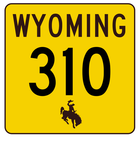 Wyoming Highway 310 Sticker R3501 Highway Sign