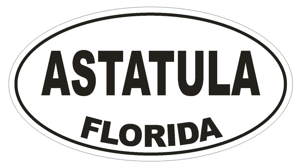 Astatula Florida Oval Bumper Sticker or Helmet Sticker D1365 Euro Oval - Winter Park Products