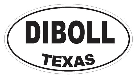 Diboll Texas Oval Bumper Sticker or Helmet Sticker D3342 Euro Oval - Winter Park Products