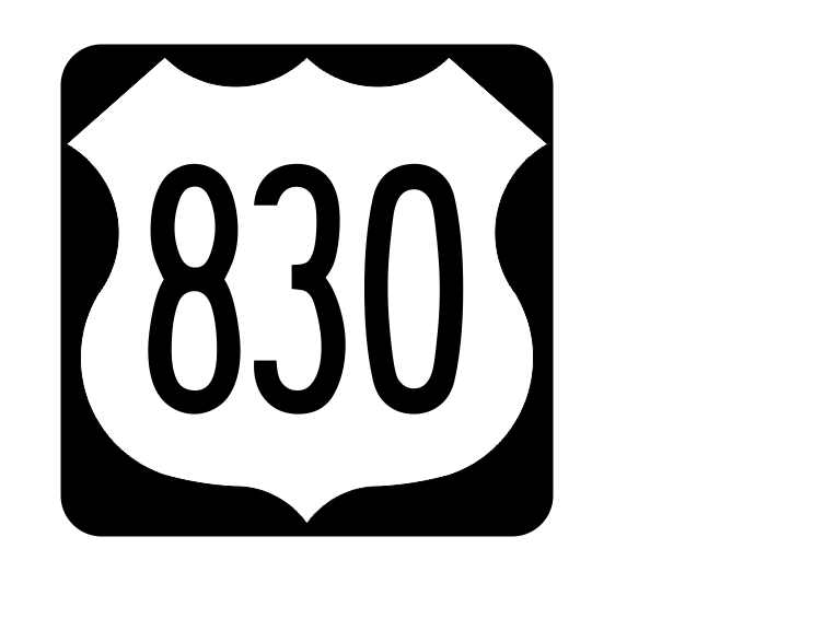 US Route 830 Sticker R2215 Highway Sign Road Sign - Winter Park Products