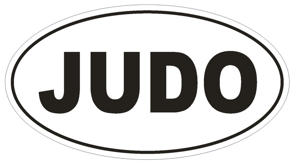 JUDO Oval Bumper Sticker or Helmet Sticker D1897 Euro Oval - Winter Park Products