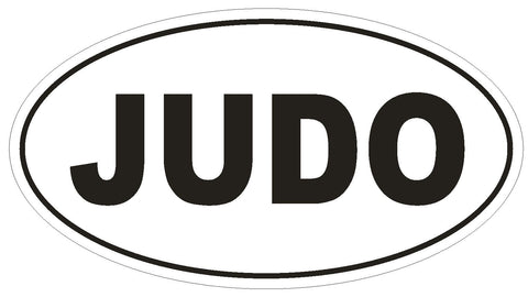 JUDO Oval Bumper Sticker or Helmet Sticker D1897 Euro Oval - Winter Park Products