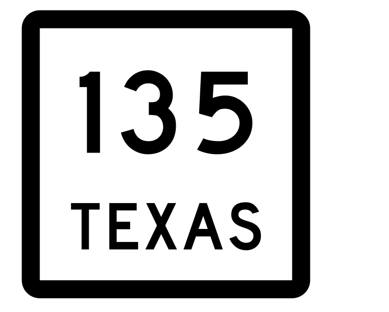 Texas State Highway 135 Sticker Decal R2434 Highway Sign - Winter Park Products