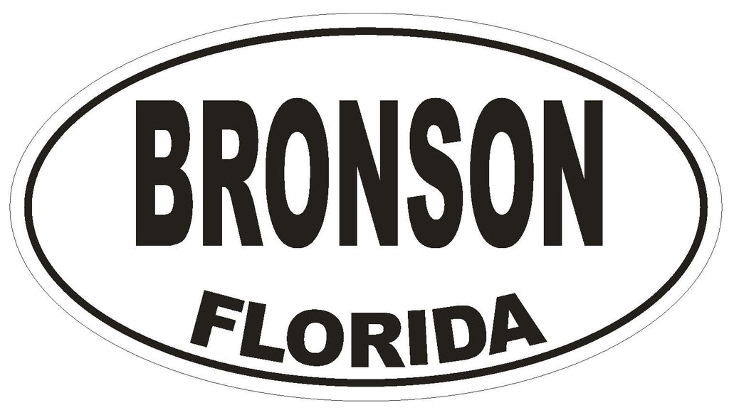 Bronson Florida Oval Bumper Sticker or Helmet Sticker D1459 Euro Oval - Winter Park Products