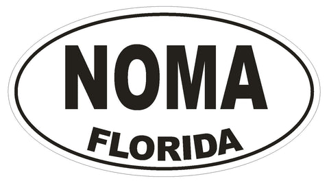 Noma Florida Oval Bumper Sticker or Helmet Sticker D1331 Euro Oval - Winter Park Products
