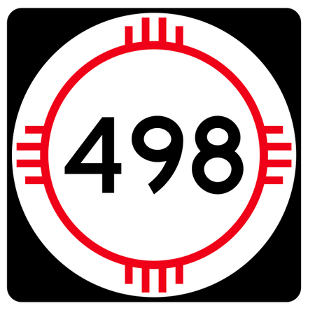 New Mexico State Road 498 Sticker R4193 Highway Sign Road Sign Decal