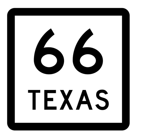 Texas State Highway 66 Sticker Decal R2367 Highway Sign - Winter Park Products