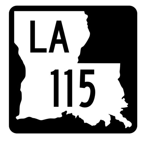 Louisiana State Highway 115 Sticker Decal R5831 Highway Route Sign