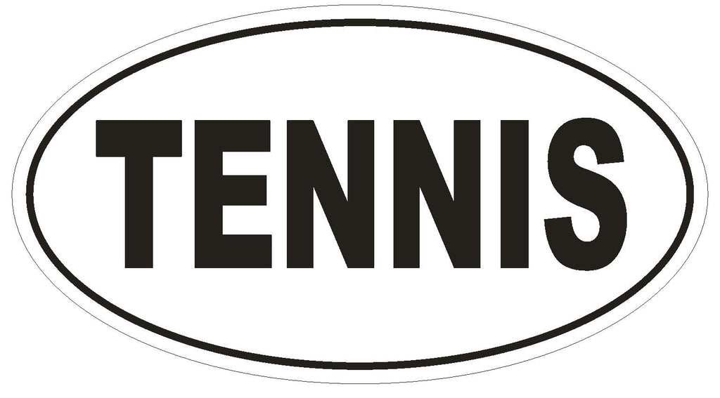 TENNIS Oval Bumper Sticker or Helmet Sticker D540 Laptop Cell Euro Oval - Winter Park Products
