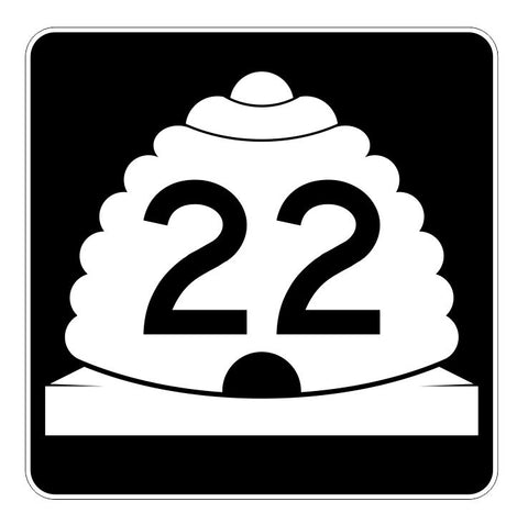 Utah State Highway 22 Sticker Decal R5367 Highway Route Sign
