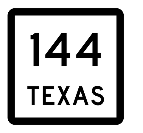 Texas State Highway 144 Sticker Decal R2443 Highway Sign - Winter Park Products