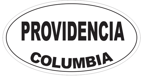 Providencia Columbia Oval Bumper Sticker or Helmet Sticker D4878