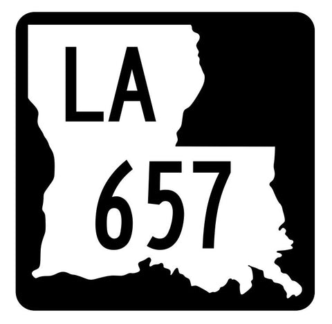 Louisiana State Highway 657 Sticker Decal R6036 Highway Route Sign